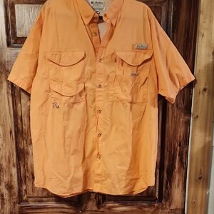 Columbia Vibrant Orange PFG short sleeve size XL